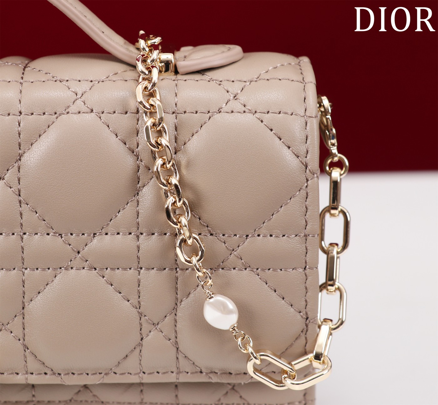 My Dior Mini Bag Beige Cannage Lambskin